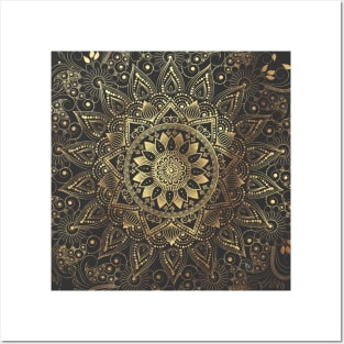 Elegant gold mandala artwork Posters and Art